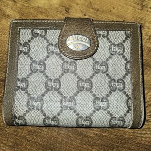 Gucci Monogram Brown and Gray Wallet